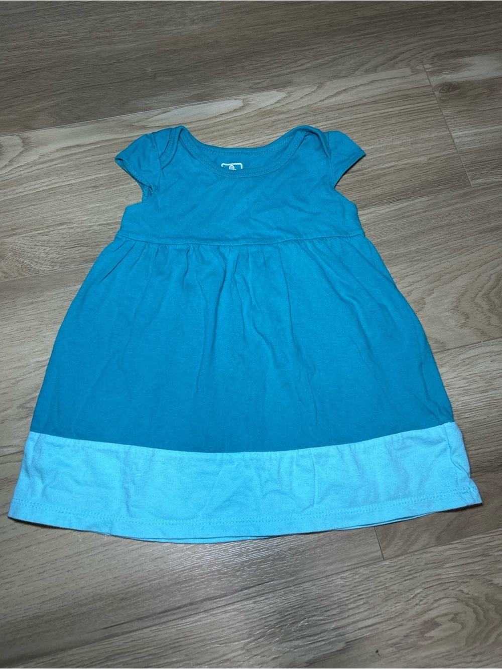 Old Navy Turquoise Two-Tone Cap Sleeve Dress